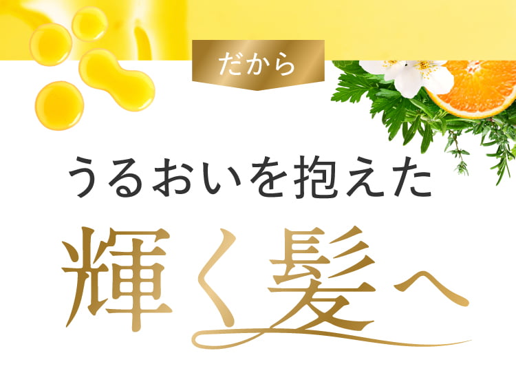 だから潤いを抱えた輝く髪へ